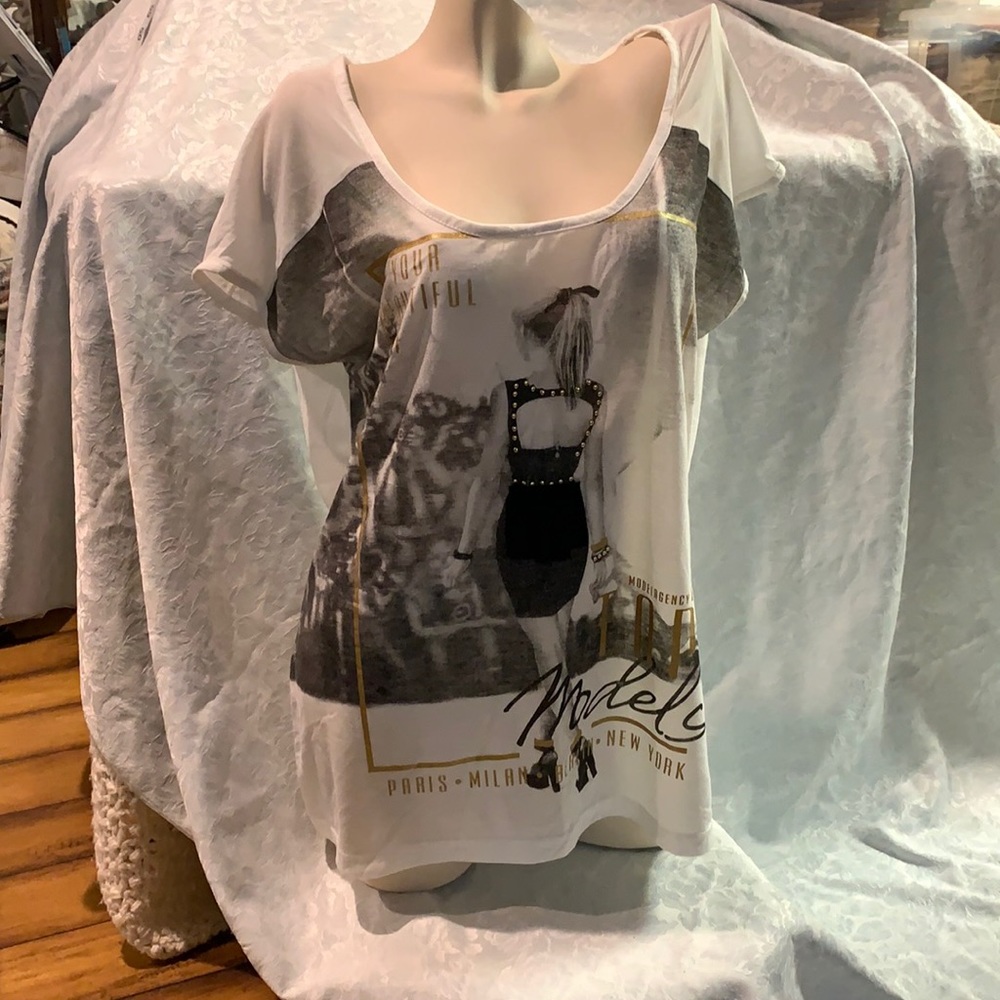 T-shirt. “Be your beautiful self” printed on top left.